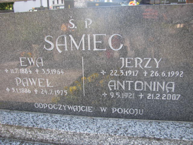 Ewa Samiec 1884 Wisła ewangelicki - Grobonet - Wyszukiwarka osób pochowanych