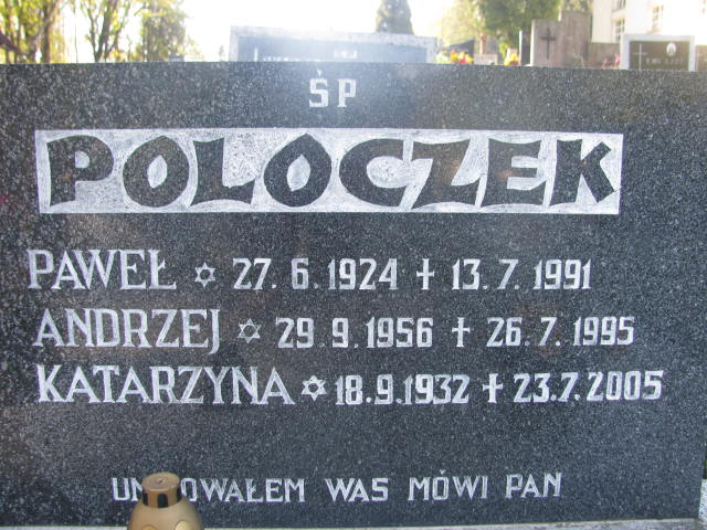 Andrzej Poloczek 1956 Wisła ewangelicki - Grobonet - Wyszukiwarka osób pochowanych
