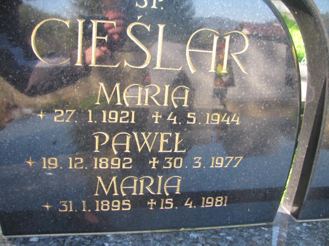 Maria Cieślar 1921 Wisła ewangelicki - Grobonet - Wyszukiwarka osób pochowanych