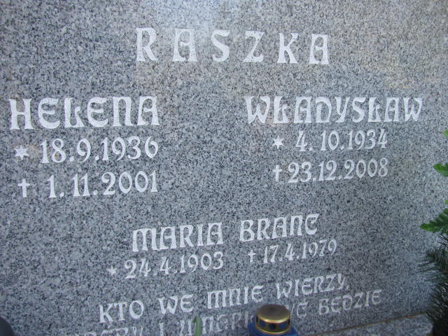 Grób Helena Raszka