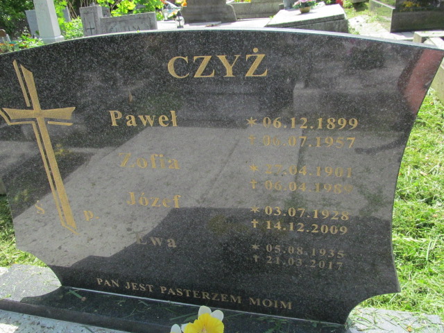 Zofia Czyż 1901 Wisła ewangelicki - Grobonet - Wyszukiwarka osób pochowanych