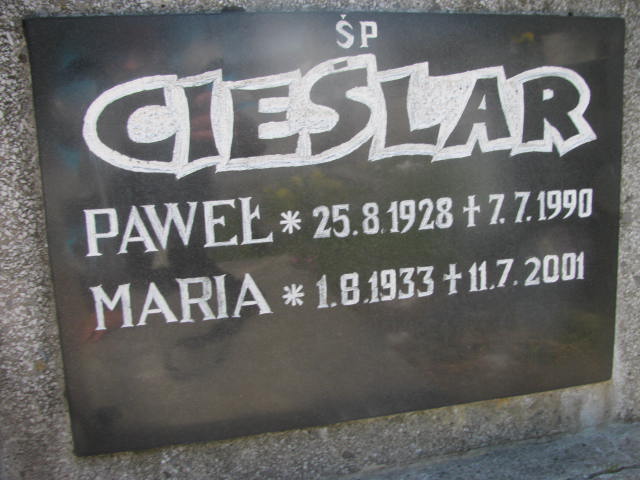 Wladysław Cieślar 1953 Wisła ewangelicki - Grobonet - Wyszukiwarka osób pochowanych