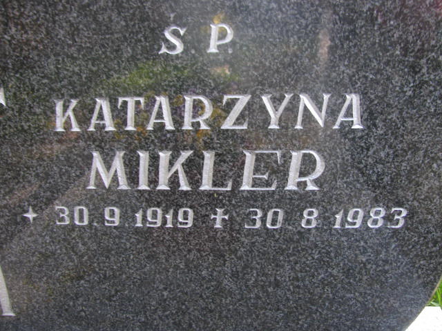 Katarzyna Mikler 1919 Wisła ewangelicki - Grobonet - Wyszukiwarka osób pochowanych