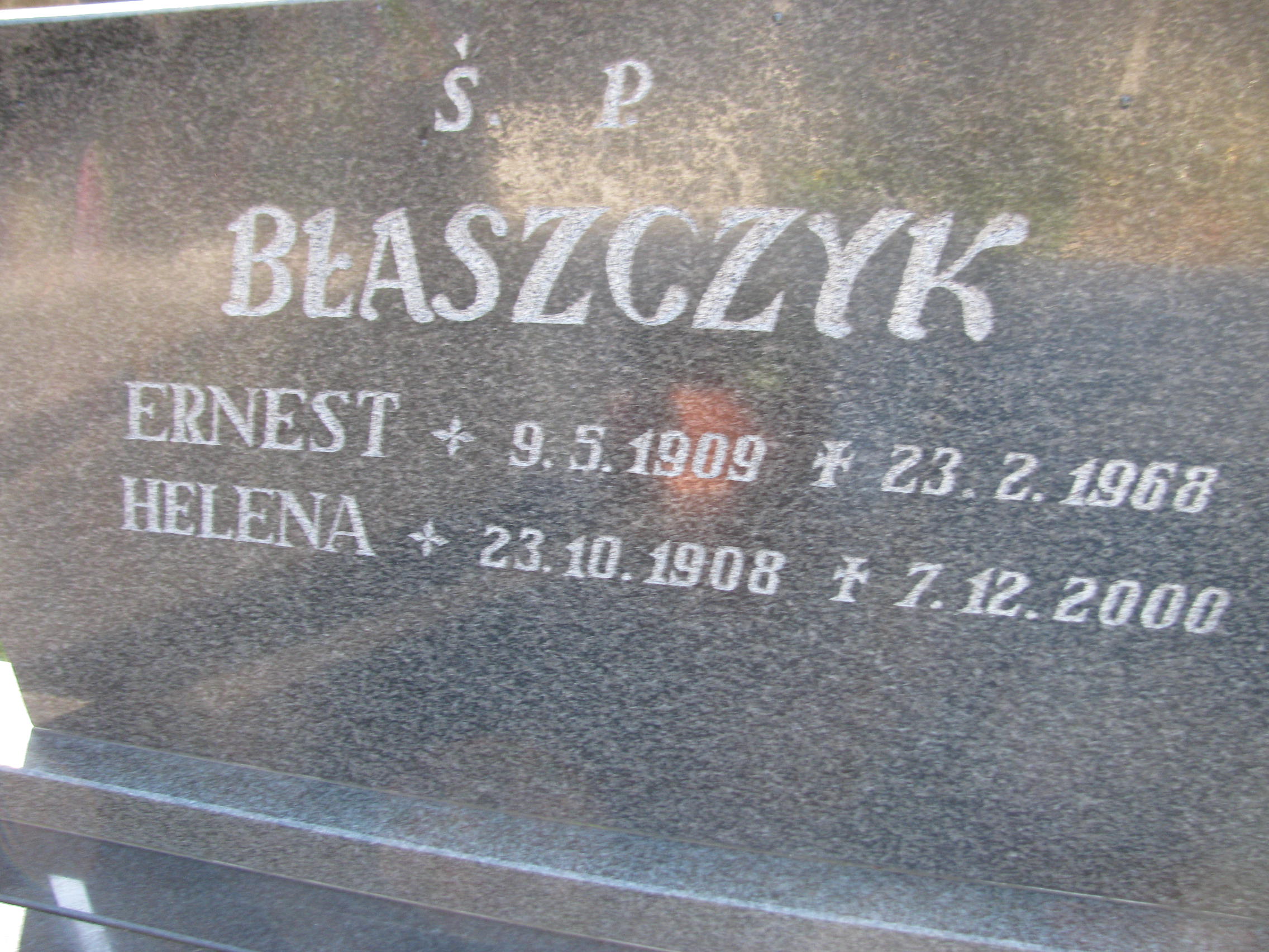 Ernest Błaszczyk 1909 Wisła ewangelicki - Grobonet - Wyszukiwarka osób pochowanych