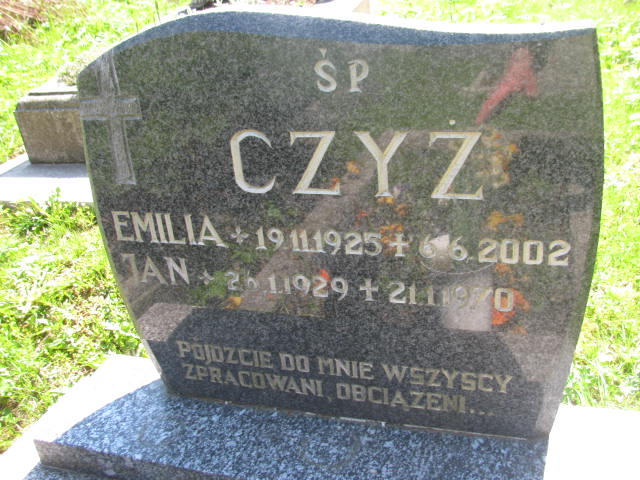 Emilia Czyż 1925 Wisła ewangelicki - Grobonet - Wyszukiwarka osób pochowanych