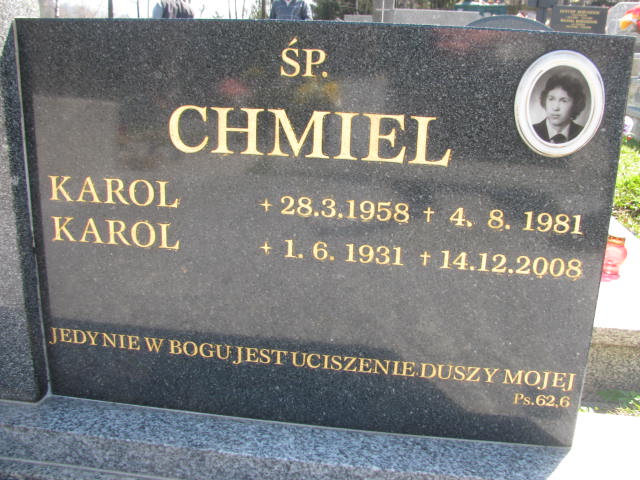 Karol Chmiel 1931 Wisła ewangelicki - Grobonet - Wyszukiwarka osób pochowanych