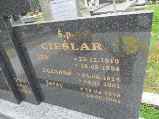 Grób Jan Cieślar