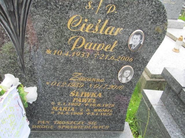 Zuzanna Cieślar 1939 Wisła ewangelicki - Grobonet - Wyszukiwarka osób pochowanych