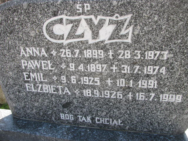 Grób Elżbieta Czyż